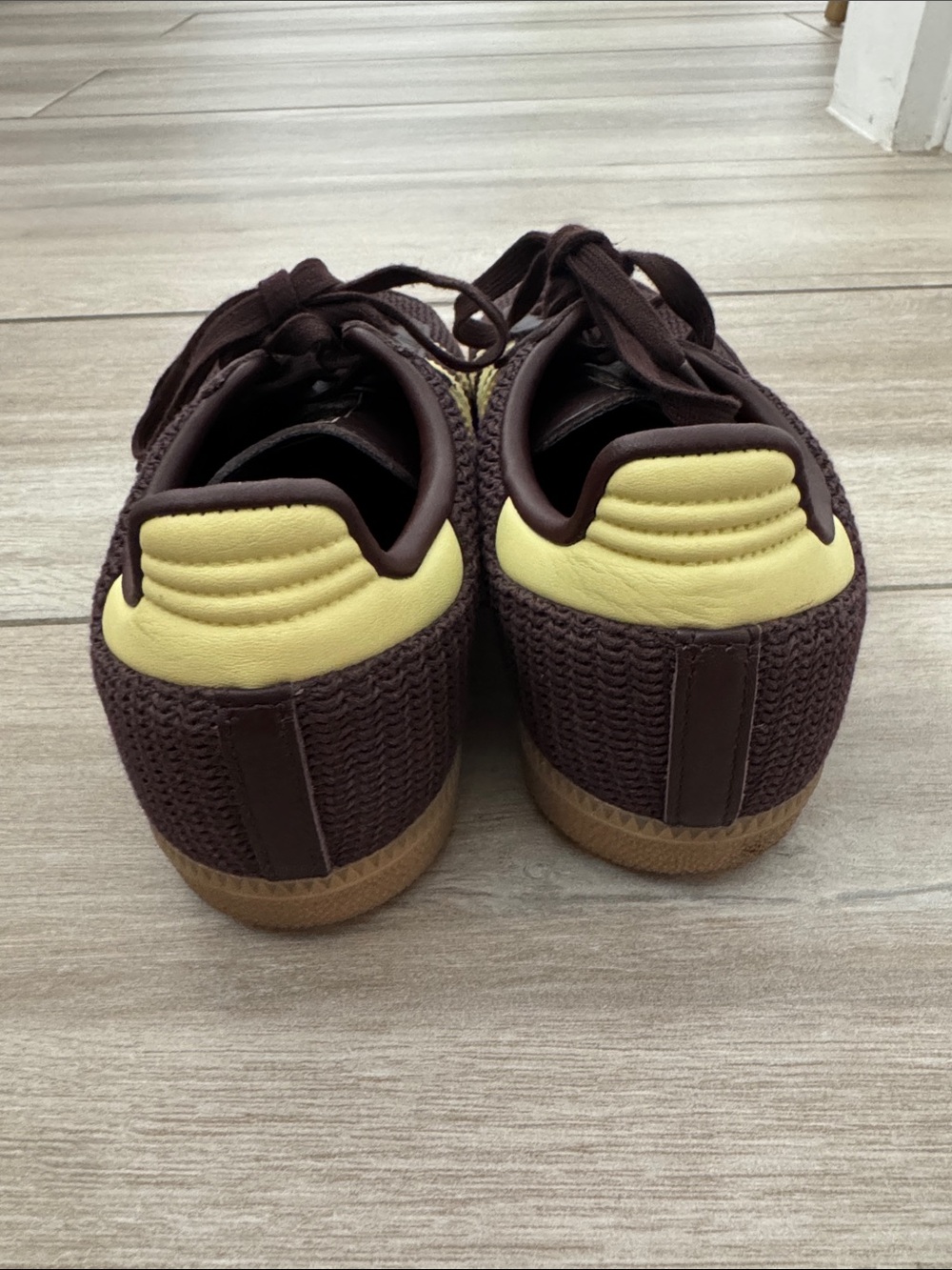 Adidas Samba Brown  Sneakers with yellow Stripes - Picture 4 of 6